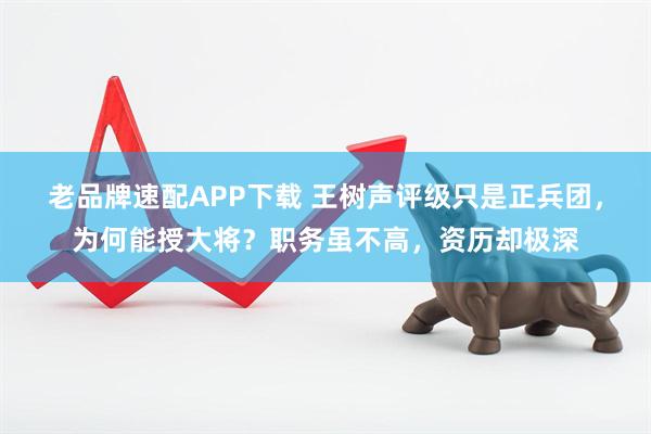 老品牌速配APP下载 王树声评级只是正兵团，为何能授大将？职务虽不高，资历却极深